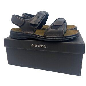 Josef Seibel Rafe Sandals Brown Leather (10104) Mens size 44